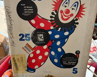 Vintage Clown Bean Bag Toss Carnival Game 1950's