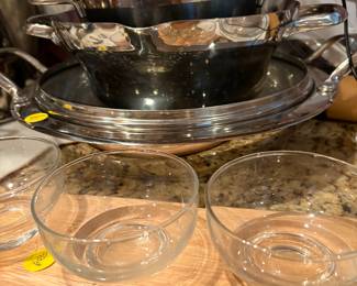 Dipping Bowls on wood stand
