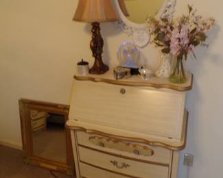 Nice Provincial desk. painted mirror