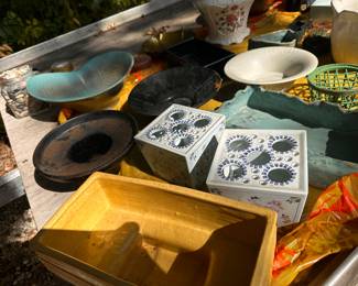 Two white vases sold