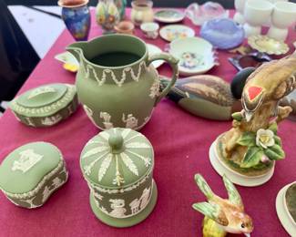 All Wedgewood pieces sold, except for the small tall one in the front of the picture