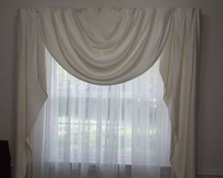 2nd photo of Two Sets of Curtains, Valance & Rods for $80 
NOTE:  The sheers are NOT included. 