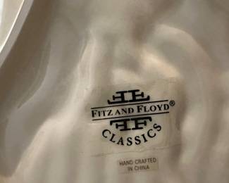 Fitz and Floyd Oceana Collection Plate and Serving Dish and Bowl