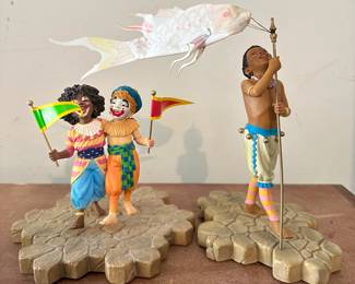 Thomas Blackshear’s Ebony Visions Jamboree Parade Collection  Figurines, “Clowning Around” and “Jingles”