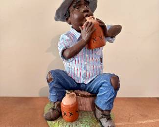 Duncan Royal The Early American Ebony Series Figurine “Jug Tooter”