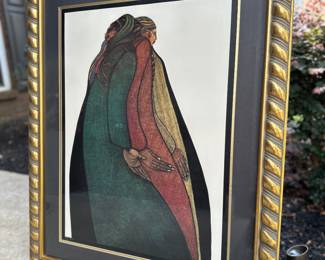 5. Art: Charles Bibbs, "Lean on Me," Signed & Numbered Lithograph, Edition 98/1000, 31.5" w x 39.5" h, Framed - minor blemish on print, $395
