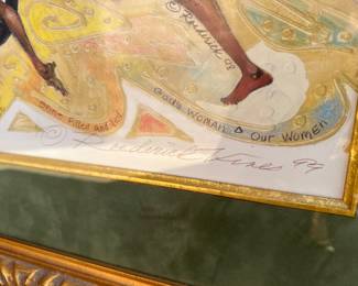 16. Art: Roederick Vines, "Sweatless Victory," Signed and Numbered, Edition 638/950, 1999,  49" w x 26.5" h, Framed, $195