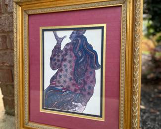 Art: Charles Bibbs, "Lady of Color," Print, 19" w x 16.5" h, Framed