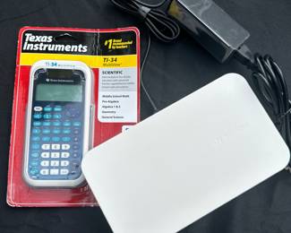 TI-34 Texas Instruments Calculator, UV Sanitizer