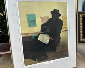 Art: George Randolph Barse, Jr, "Brother Gardner," Print, 23" w x 28.25" h, Framed