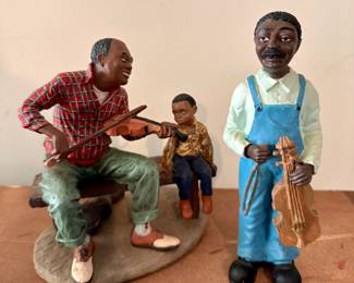 Duncan Royal The Early American Ebony Series Figurine “Fiddler Man”