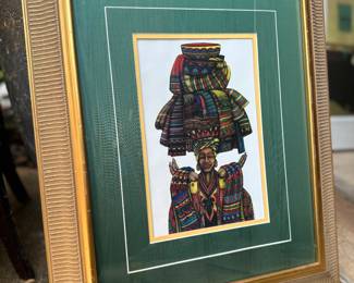 Art: Charles Bibbs, "The Gift II," Print, 1993, 18" w x 21.5" h, Framed