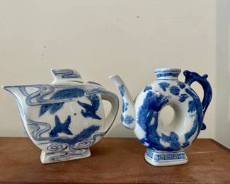 Blue White Chinoiserie Teapots
