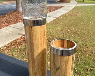 Wood Cylinder Candle Holders