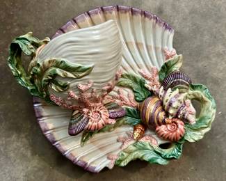Fitz and Floyd Oceana Collection Plate and Serving Dish and Bowl