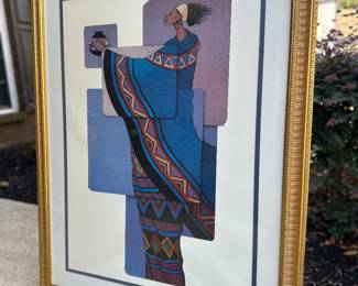 10. Art: Albert Fennell, “African Dimensions,” Signed & Numbered Lithograph, Edition 212/1500, 34.25" w X 44.5" h,  Framed, $195