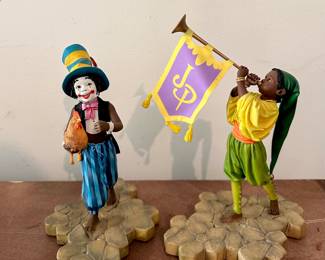 Thomas Blackshear’s Ebony Visions Jamboree Parade Collection Figurines, “Jay Jay and Cluck” and “Trumpatina” 