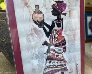 Evanuddu, Set of Three Batik Prints, 18.5" w x 24.5" h, Framed 