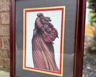 Art: Charles Bibbs, "Blessed Harvest," Signed Lithograph, 1992, 14" w x 18" h, Framed