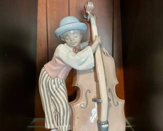 Lladró Porcelain Figurine, “Jazz Bassist”