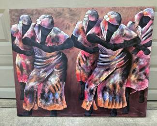 21. Art: "Rhythm," Reproduction by Benedict Oil on Canvas, 50" w x 40.5" h, $95