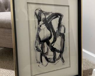 Art: E Brodsky, Abstract, 26.5" w x 27.75" h, Framed, 19.25" w x 25.5" h