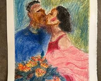 Signed Original Artwork, “The Kiss”