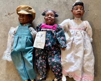Daddy’s Long Legs Collectible Dolls, “Maggie,” “Lizabeth,” and “Marcus”