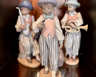 Lladró Porcelain Figurines, Jazz Band Collection, Jazz Sax, Jazz Horn, Jazz Clarinet