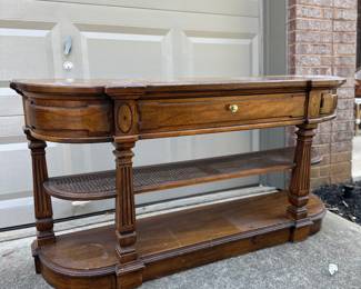 Furniture: Vintage Console Table, 56" w x 28" h x 12.5" d 