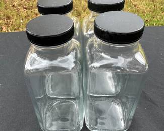 Set of 4 Glass Jars