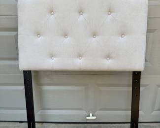 Twin White Tufted Upholstered Headboard 