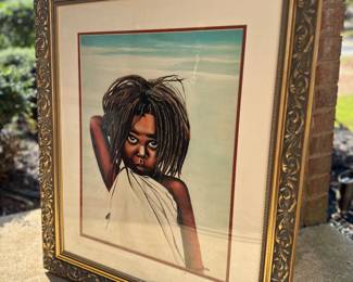 Art: Walt Walker, "American Girl," Print,  25.5" w x 30" h, Framed