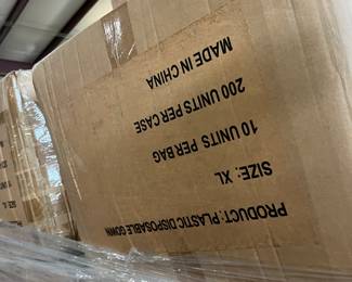 Cases of disposable gowns