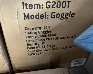 Cases of goggles