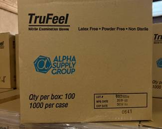 Cases of Trufeel latex free gloves
