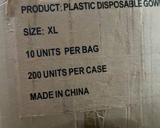 Cases of disposable gowns