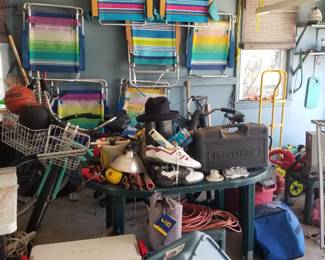 Beach chairs; garage goodies