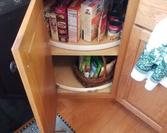 Kitchen cabinetry detail: lazy Susans