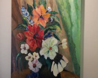 Signed original floral art