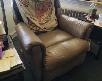 Leather recliner chair