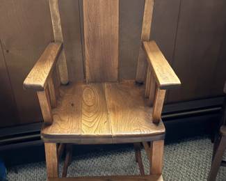 Vintage Wooden Child's High Chair 