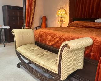 Antique Regency-style window bench