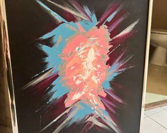 Abstract framed painting