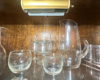 Glassware and pitcher