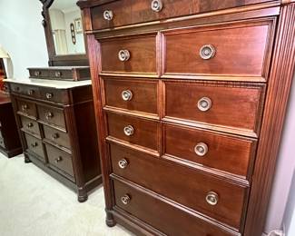 Stanley Furniture tall boy dresser with jewelry drawer at top.