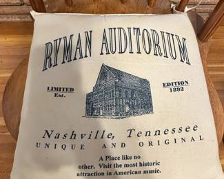 Ryman Auditorium seat cushion 