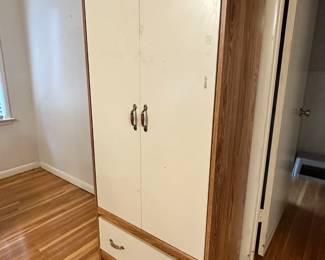 wardrobe armoire with two doors and two drawers