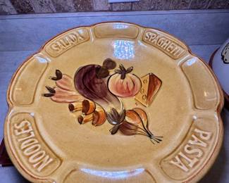 vintage Los Angeles Potteries large ceramic pasta or salad serving bowl