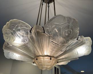 Art deco chandelier- signed Sabino